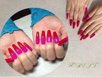 フォレスト(FOREST Hair&Nail)/ピンク×赤