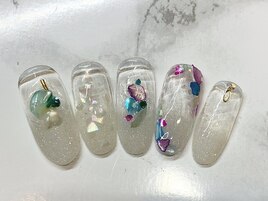 夏シェルネイル￥8200