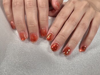 フワフワ(fuwa-fuwa)/オレンジネイル