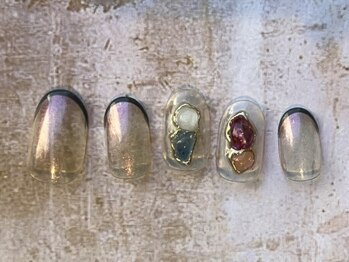 シープラスエー(C+A)/手描き華やかビジューネイル