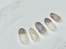 ラグウナ(Laguna)/タイダイとミラーアートネイル