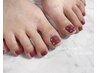 【foot】親指アート（サンプルから）　¥7300 【名古屋市守山区ネイルサロン】