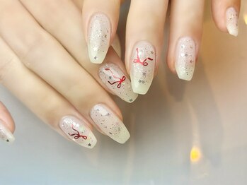 キラネイル アンド アイラッシュ by World Beauty(KIRA)/リボンネイル