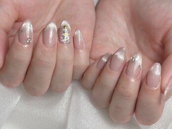 キラキラクリスマスネイル