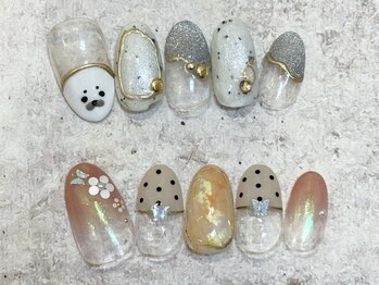 ネイルサロン ラポール 新札幌店の写真/大人上品~可愛いモチーフまで幅広いデザインからお気に入りが見つかる♪丁寧な施術で仕上り&モチの良さ◎