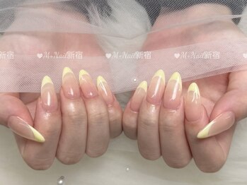 エムプラスネイル 新宿(M+Nail)/長さ出し★フレンチ