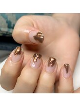 ネイルアンドアイラッシュサロン エスポアール(nail&eyelash salon espoir)/ニュアンスブロンズネイル