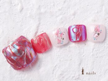 アイネイルズ 横浜WEST店(I-nails)/オーロラフット　9480円