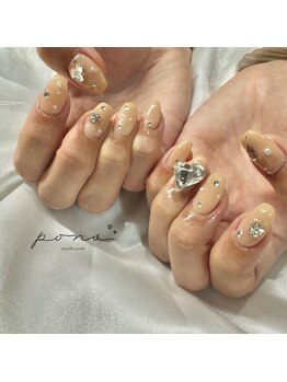 アパートメント(Appartement)/ベージュ×ストーンアート