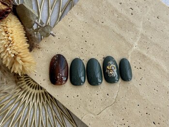 シンプルジェルネイル専門店 バランス(balance)/秋色べっ甲ネイル♪