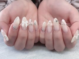 バラ×リボンネイル♪