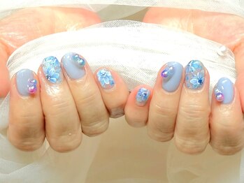 ネイルサロンブリス(nail salon Bliss)の写真/短いお爪でも個性が輝く☆【50種類から選べるトレンドアートコース¥6600】高コスパ×高技術に定評アリ◎