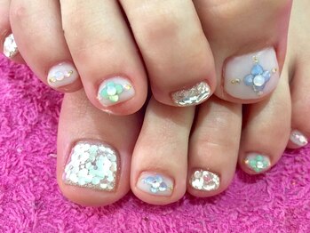 ネイルサロン ティディ(TIDY)/夏の甘辛MIXネイル