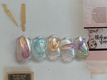 ゆびノさき/クリア全面押しネイル