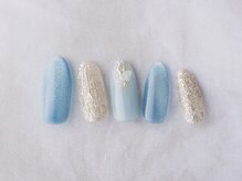 ネイルプラザ 河原町OPA店(NAIL PLAZA)/マグネット×シェルネイル