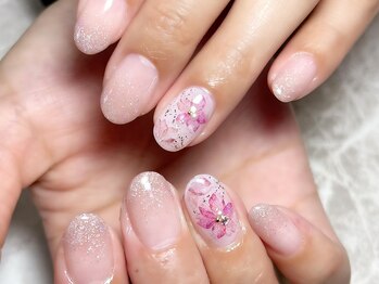 レディグリッター(Lady glitter)/ラメグラデ×桜