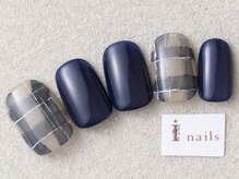 アイネイルズ 三宮店(I nails)/ネイビーチェック