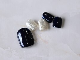 FOOTドット☆くすみ☆モノクロ