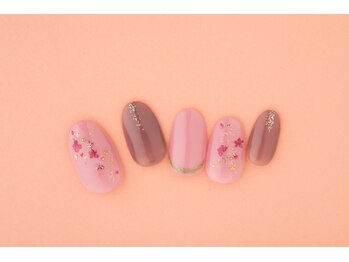 エムスラッシュ ネイル 新百合ヶ丘店(M.SLASH)/押し花ネイル