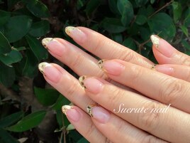 ガラスフレンチネイル ¥8000