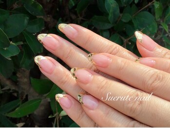 スエルテ ネイルサロン 北千住店/ガラスフレンチネイル ¥8000