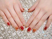 ラルネイル 大宮(Lull. nail)/＃秋ネイル #べっ甲ネイル