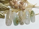 キラキラニュアンス夏ネイル