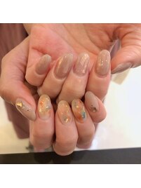 鮮やかニュアンスネイル