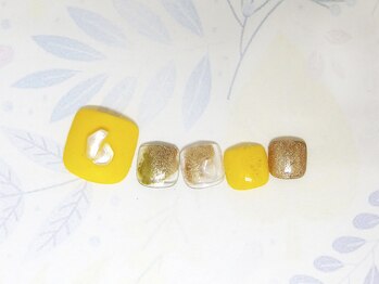 ネイルライフ(NailLife)/黄色ニュアンス