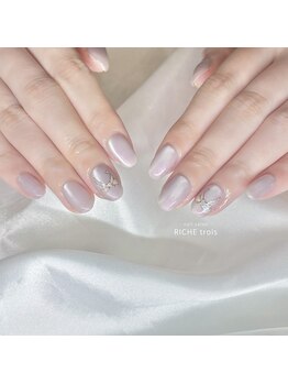 リッシュ トロワ(RICHE trois)/パープルマグ×リボンネイル