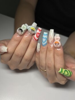 エクアネイルズ(Akuwa nails)/スカルプ◆150分アートやり放題