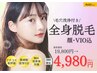 【人気No.1】新生活応援価格！全身脱毛(顔・VIO込)+毛穴洗浄4,980円♪