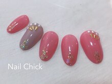 ネイルチックコウベ 銀天街店(Nail Chick kobe)/ピンクガーリーネイル