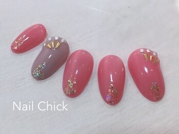 ネイルチックコウベ 銀天街店(Nail Chick kobe)/ピンクガーリーネイル