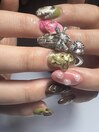 バレンタインネイル