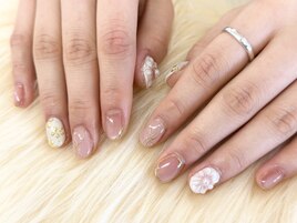 【森】ぷっくりお花ネイル