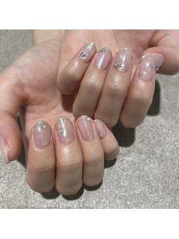 ヴィヴィアンビューティ ネイルアンドアイ Viviean Beauty Nail & Eye/西森 オーロラパウダーネイル