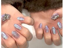 エイミーユア(Eimmy Yua)/オーロラネイル＆持ち込みパーツ