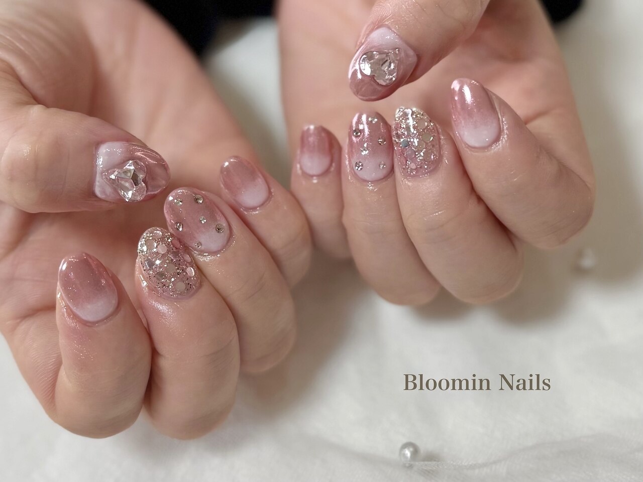 量産型ネイルチップ オレンジ リボンハート推しネイルワンホン #48 量産型ネイルチップ オレンジ リボンハート推しネイルワンホン #48