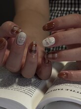 フラル(FULARU)/秋チェック×色鉛筆アート