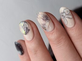 ニュアンスリボンネイル