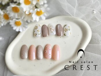 クレスト(CREST)の写真/【品のあるデザインで印象UP♪】大人カワイイデザインでワンランク上の指先に♪選べるデザイン¥6250