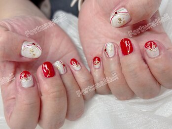 フォルトゥーナ 神田(Fortuna)/成人式水引ネイル¥9980