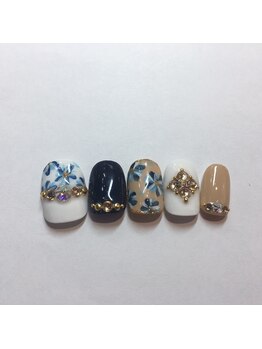 クリスタルネイル ボンベルタ橘店(CRYSTAL NAIL)/フラワーネイル