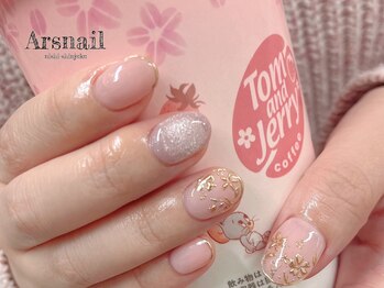 アルスネイル(Ars nail)/フラワーミラーネイル