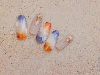 テラスアヴェダ 心斎橋店(Terrace AVEDA)/ミラー×ニュアンス夏ネイル