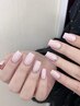 【口コミ応援】美フォルム対応♪ワンカラー/ラメグラ＋パーツ2個　6500