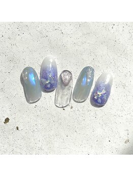 ネイルアンドまつげ リュフェール 五反田(Nail Lufaire)/紫陽花ネイル