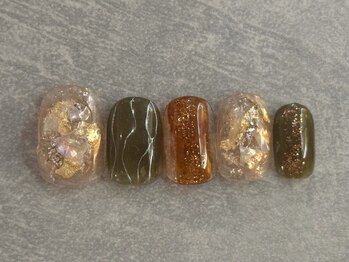 カラネイル 南森町店(calla nail)/奥行き　キラキラ　ニュアンス