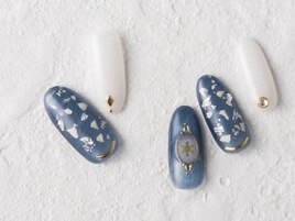 銀箔シェルネイル